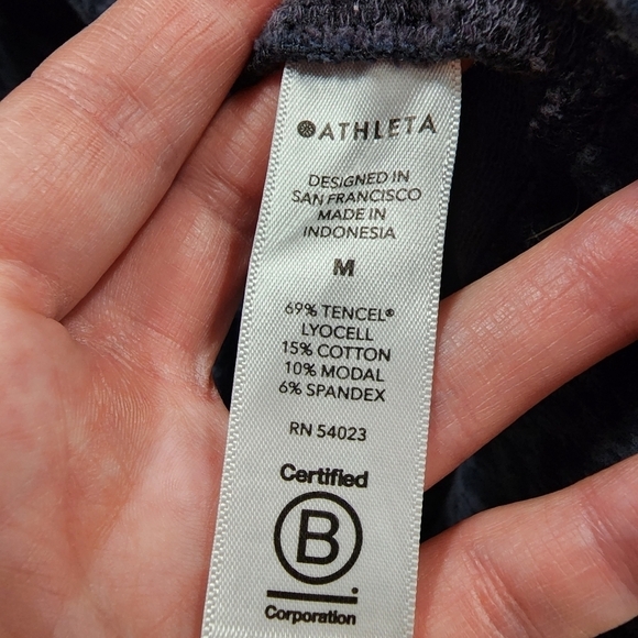 Athleta Studio to Street Sweater Blue Medusa Size M - Picture 6 of 7